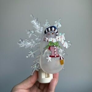 Vintage Night Light Snowman Christmas Decor